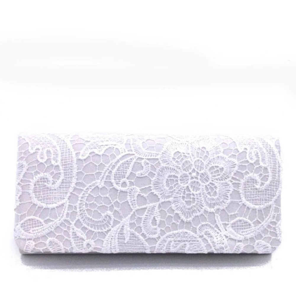 White Lace Clutch